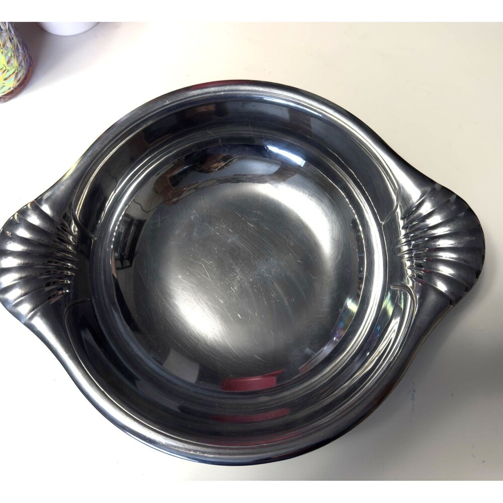 WILTON ARMETALE SCALLOP HANDLE MEDIUM ROUND SERVING BOWL #356408 RWP USA
